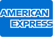 American Express logo in blue and white